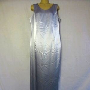 Caramia Dress Metallic Dove Gray Silver Classic Fitted Formal Gown Plus Size 14
